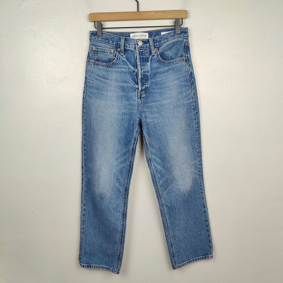 Aritzia Denim Forum The Joni High Rise‎ Loose Jeans Womens 25 Medium Wash - Picture 1 of 9